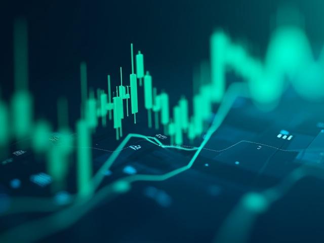 Real-time token statistics dashboard showing price charts and volume indicators